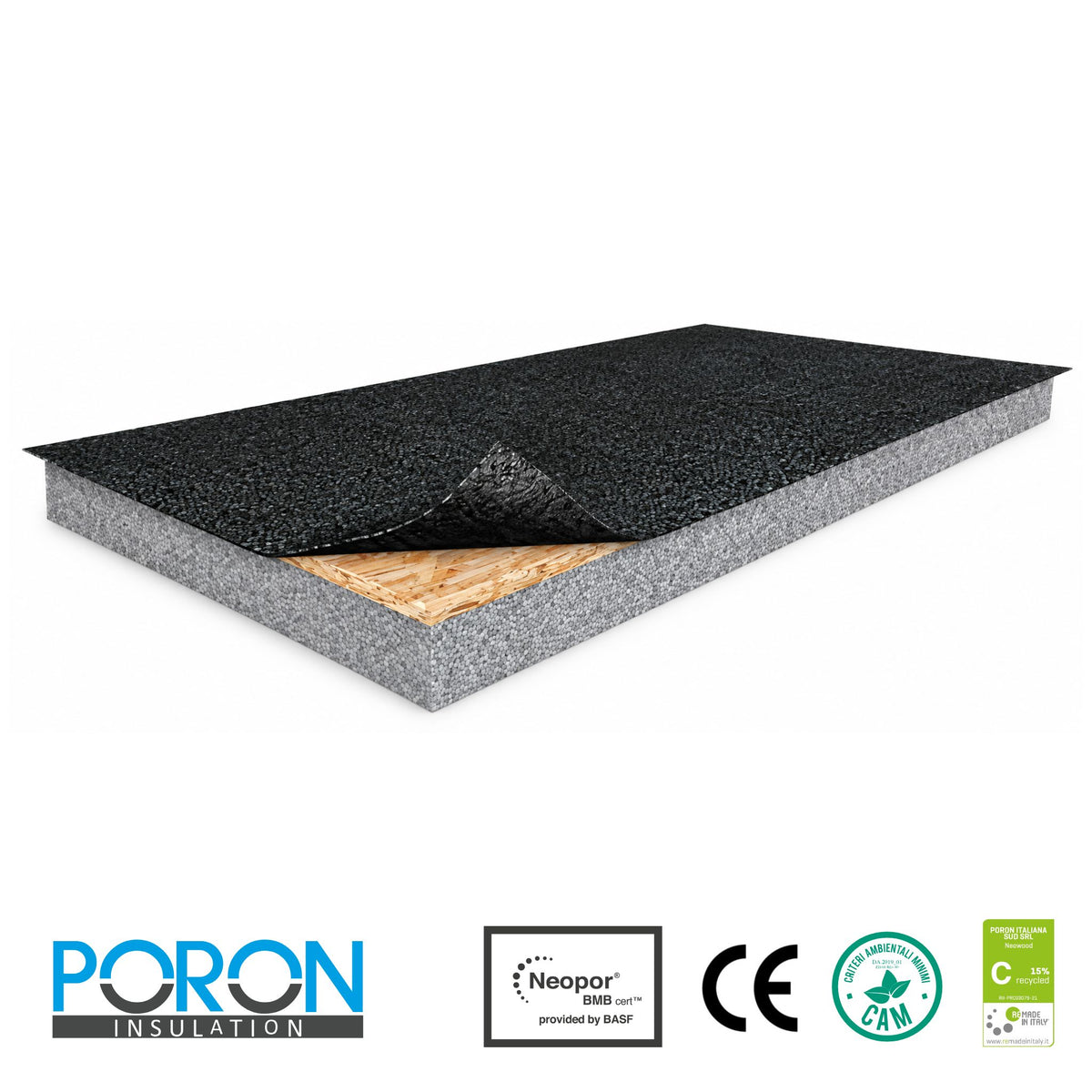 Panel de aislamiento con tablero OSB y lámina asfáltica NEOWOOD PLUS
