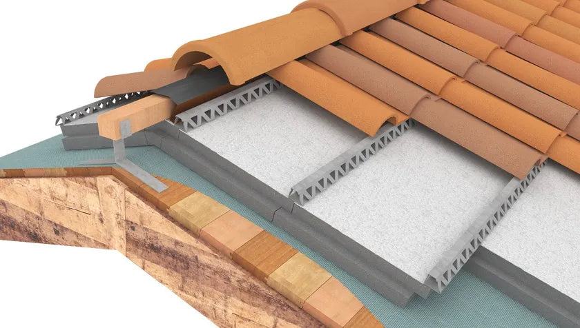 Panel aislante para cubierta ventilada con rastrel metálico | PORONTEK MAX AIR